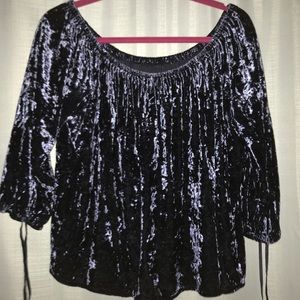 Velvet Off the Shoulder Top